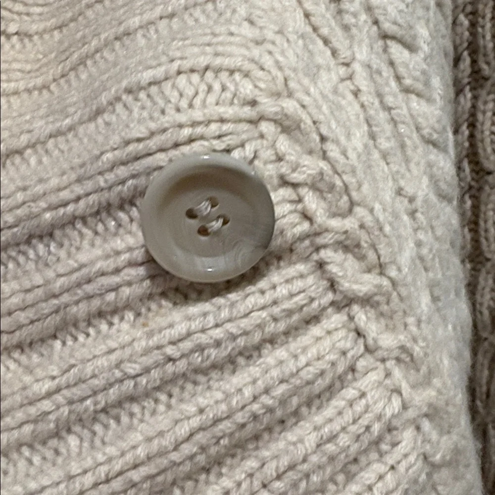 TSE Cream Cable Knit Cardigan - Picture 6 of 12